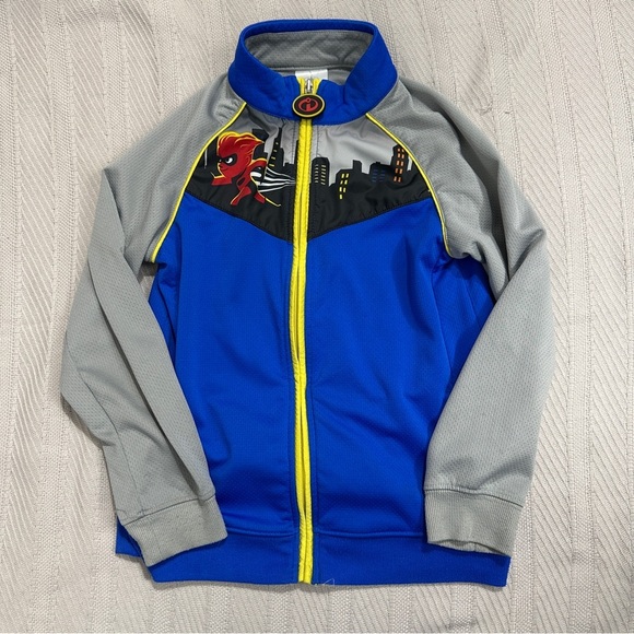 Youth size 7/8 Disney Pixar Incredibles zip front mock neck jacket, polyester - Picture 1 of 16